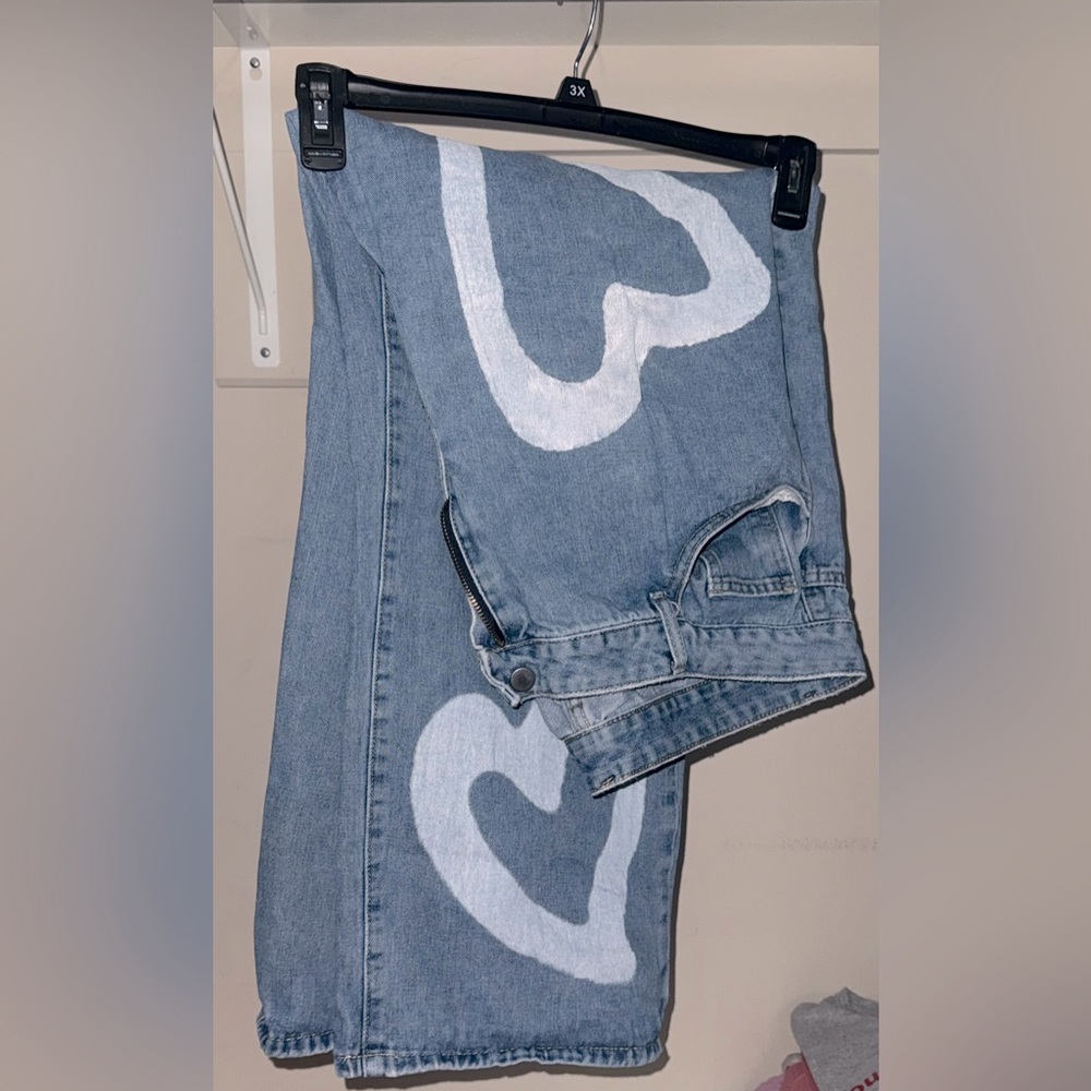 Heart print pants